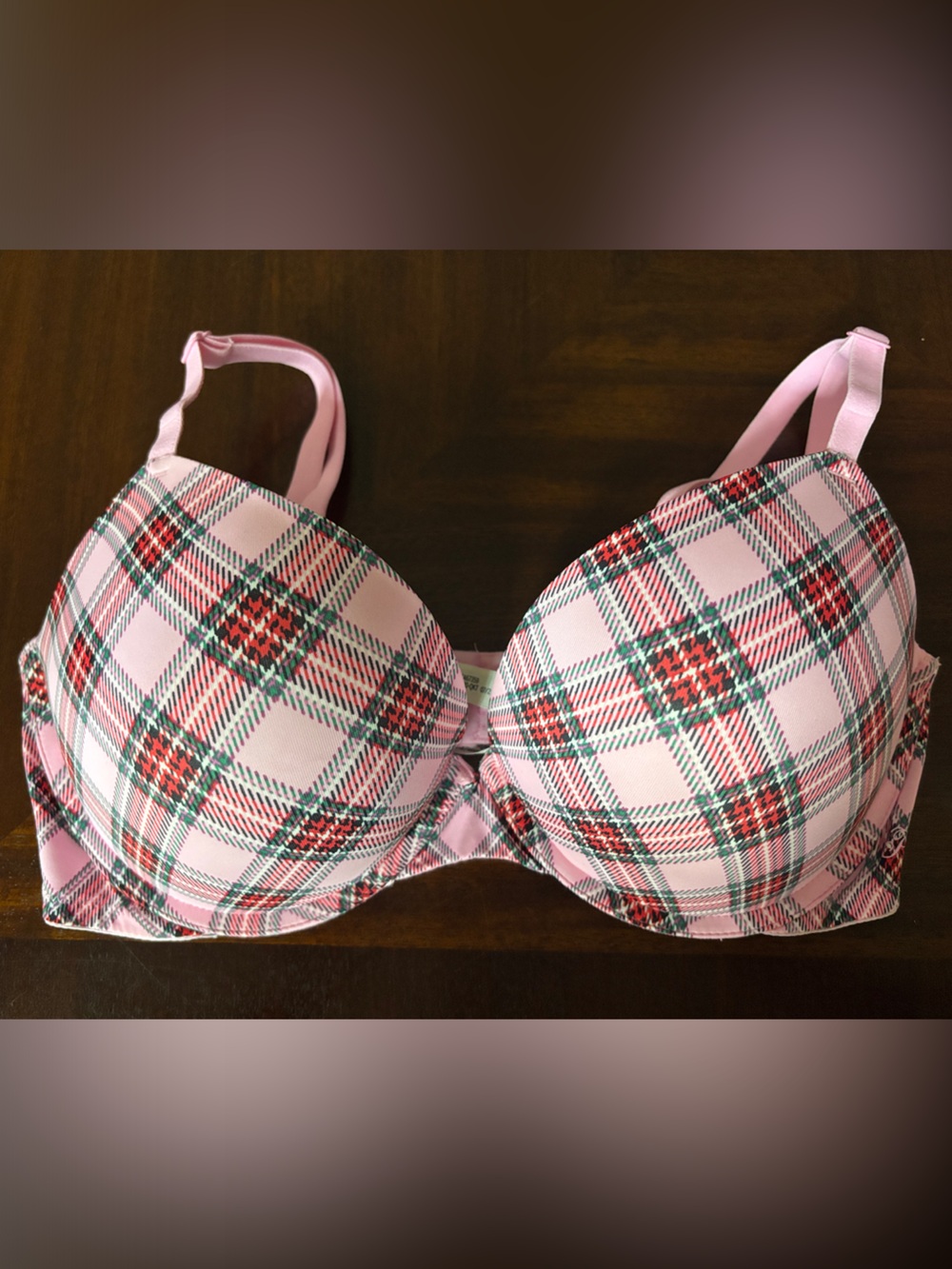 PINK (Victoria’s Secret) Plaid Pink Push up Bra - Women Intimates & Sleepwear